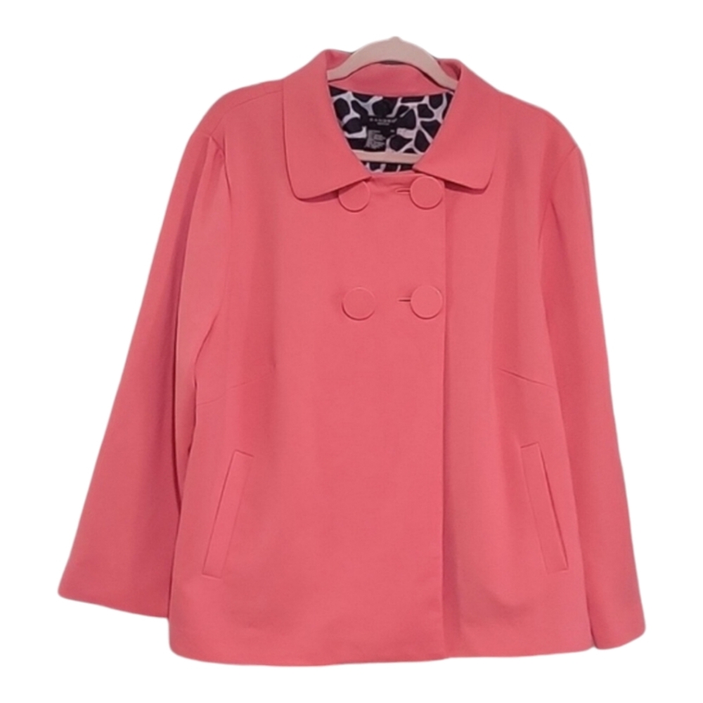 Sandro Sportswear Jacket with Large Button Detail. Fully Lined -Size 1x